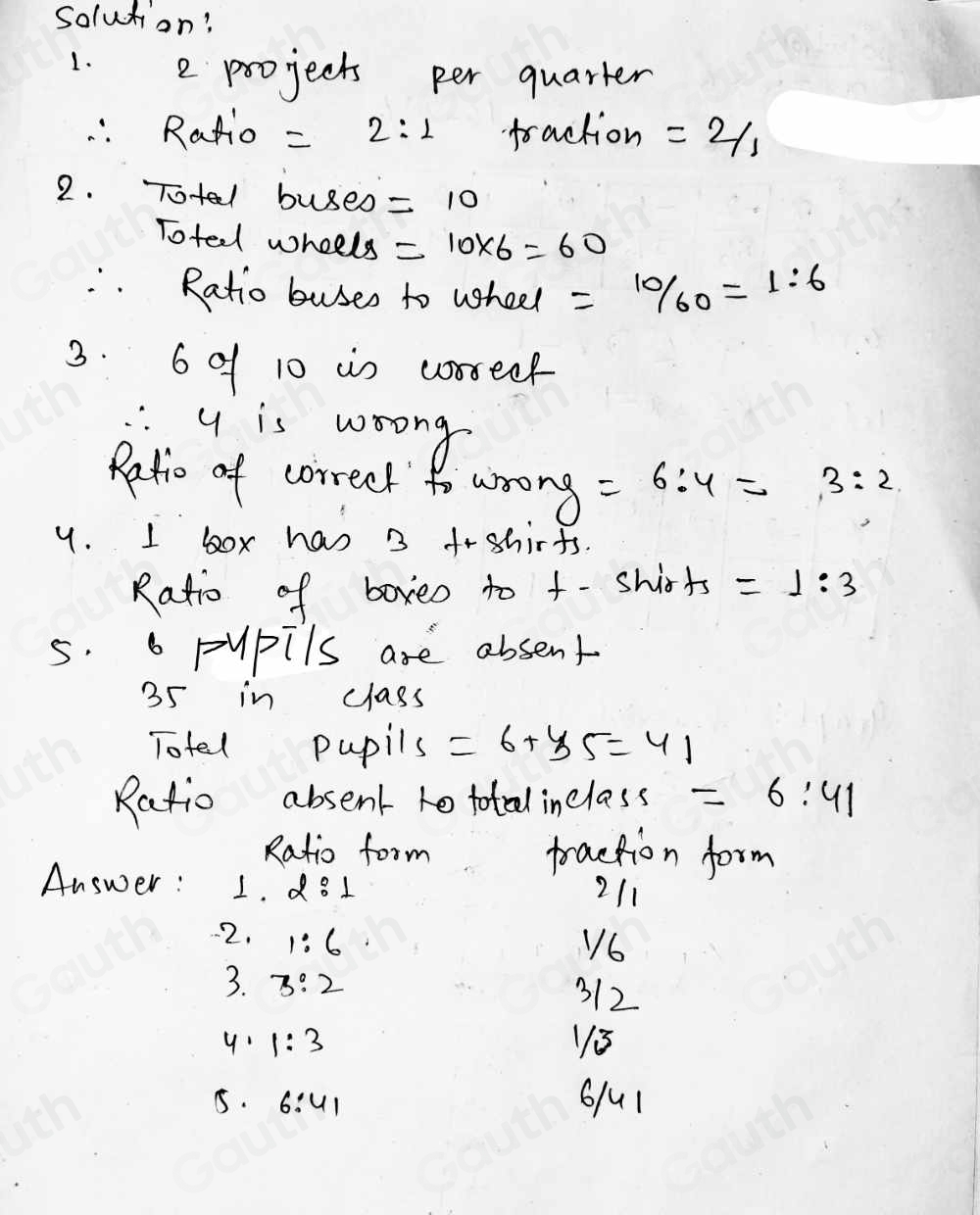 Solved: DIRECTIONS: Express the ratio of the given problems in colon ...