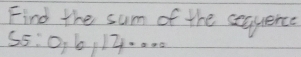 Find the sum of the sequerce
55 : 0, 6, 12. . . .