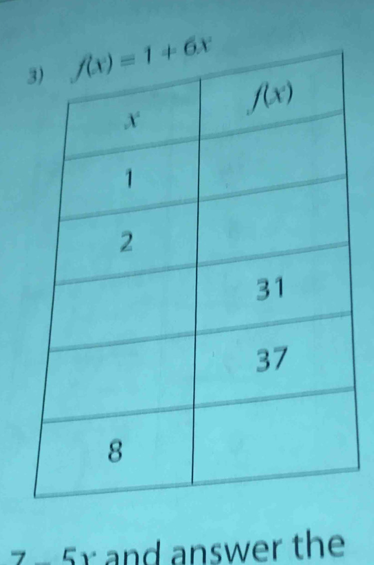 7- 5r and answer the