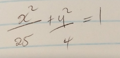  x^2/25 + y^2/4 =1