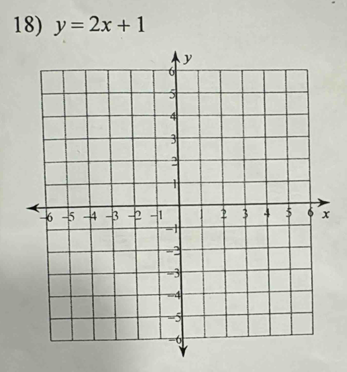 y=2x+1