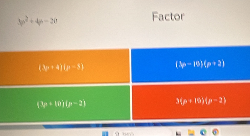 3p^2+4p-20
Factor
Search