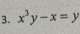 x^3y-x=y