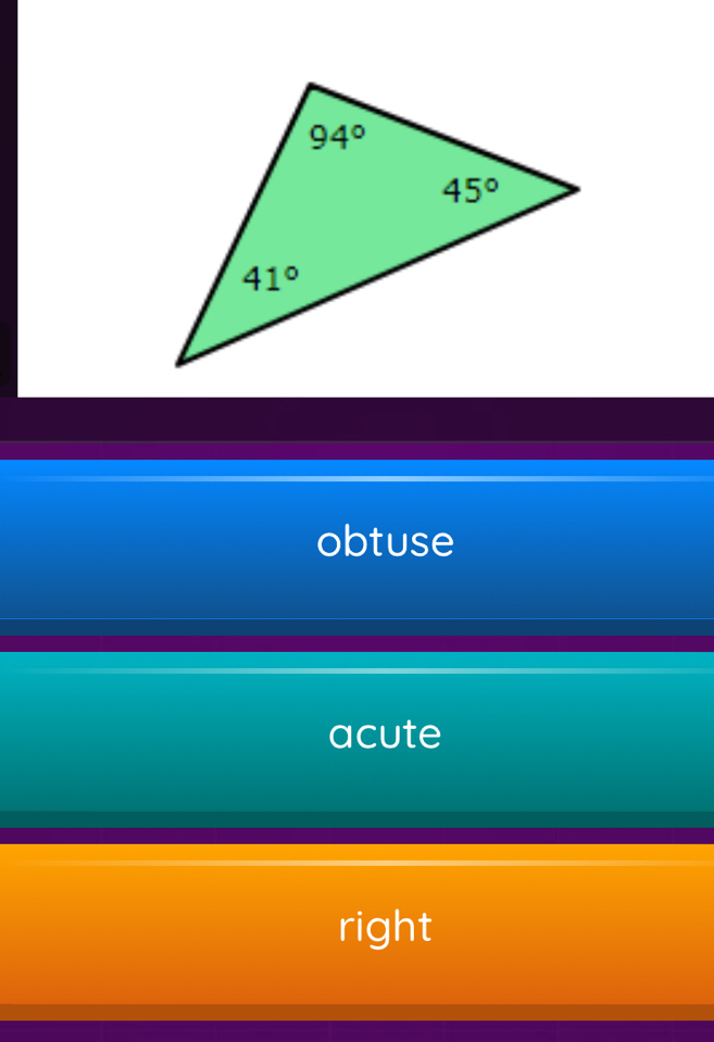 obtuse
acute
right