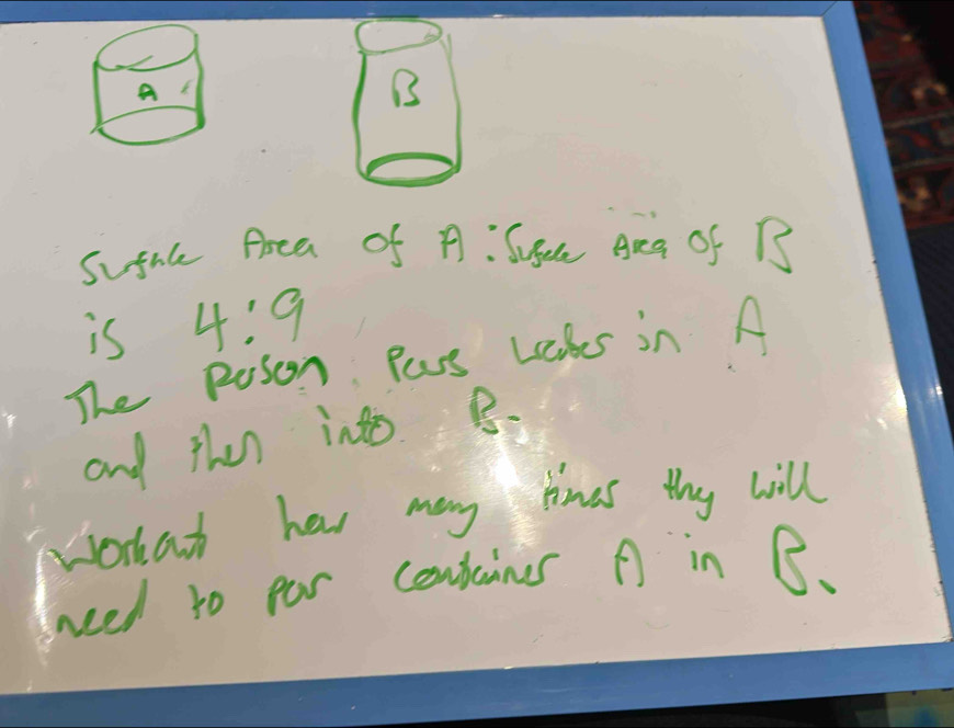 Solved: A B Sufnl Prca of A: Suuu Ana of B is 4:9 The poson Pars Lokes ...