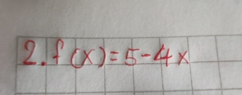 f(x)=5-4x