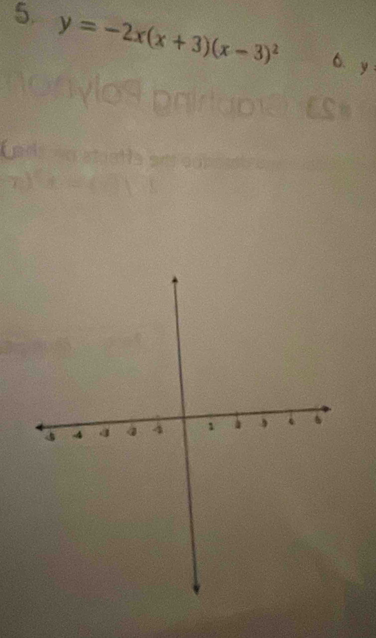 y=-2x(x+3)(x-3)^2 6. y