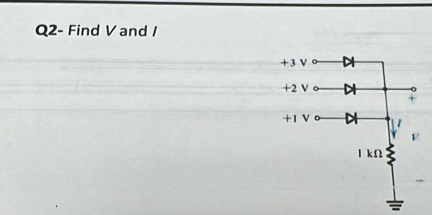 Q2- Find V and /