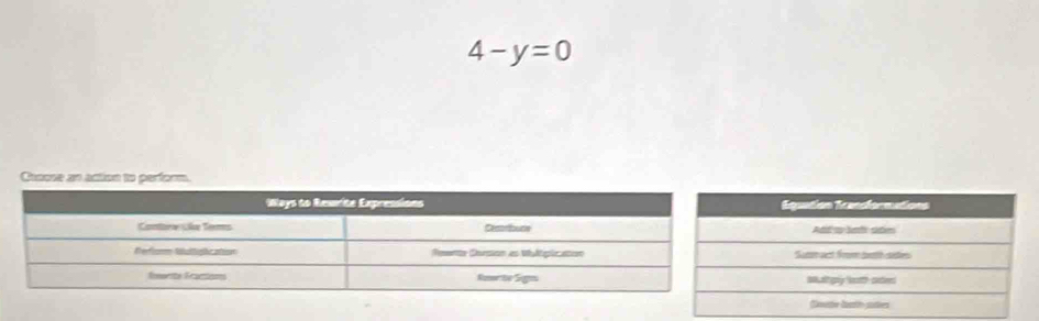 4-y=0
Cuasse an action to perfor.