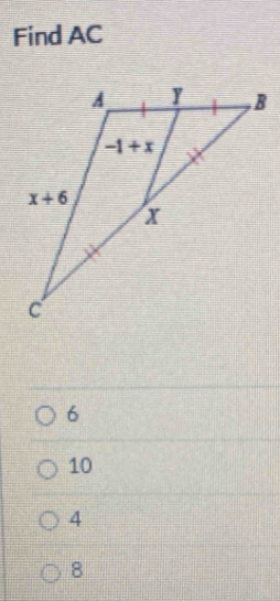 Find AC
6
10
4
8