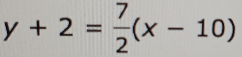 y+2= 7/2 (x-10)