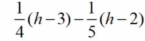  1/4 (h-3)- 1/5 (h-2)