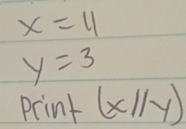 x=11
y=3
print (x//y)