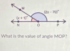 What is the value of angle MOP?