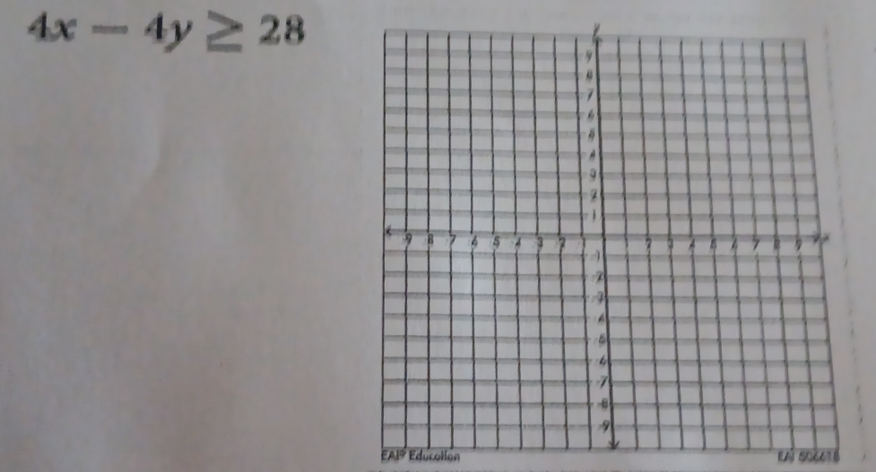 4x-4y≥ 28
EAI Educotion