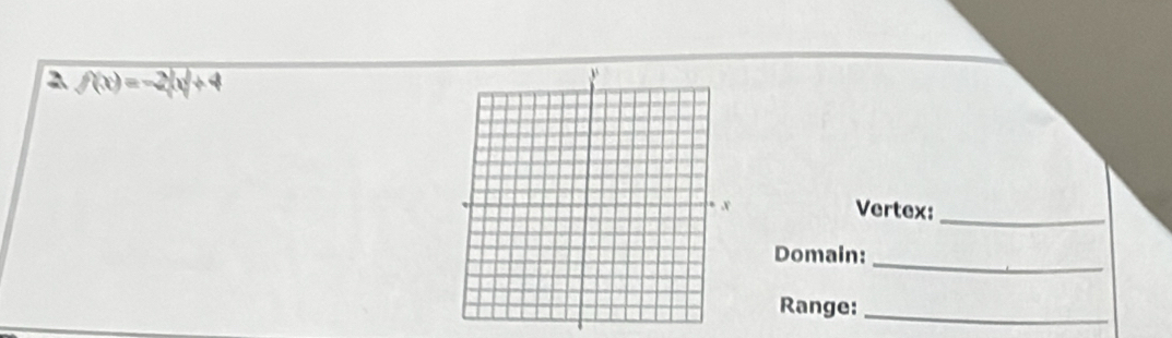 a f(x)=-2(x)+4
Vertex:_ 
Domain:_ 
Range:_