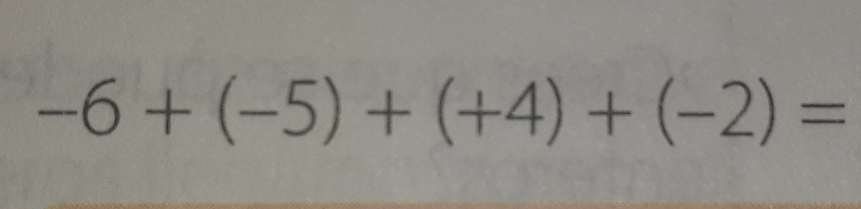 -6+(-5)+(+4)+(-2)=