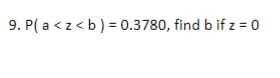 P(a , find b if z=0