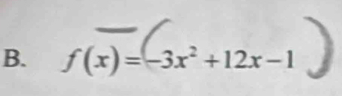 f(x)=-3x^2+12x-1