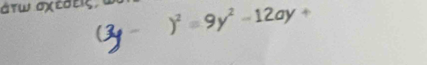 άτω σχεσεις ωi
)^2=9y^2-12ay +