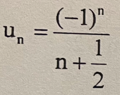 u_n=frac (-1)^nn+ 1/2 