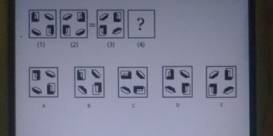 =
(1) (2) (3) (4)
A B C D E