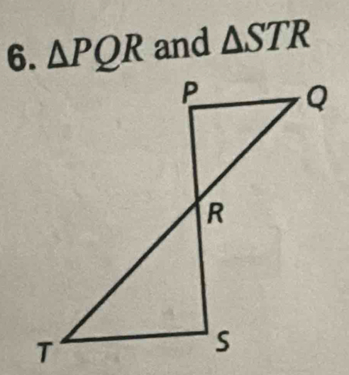 △ PQR and △ STR