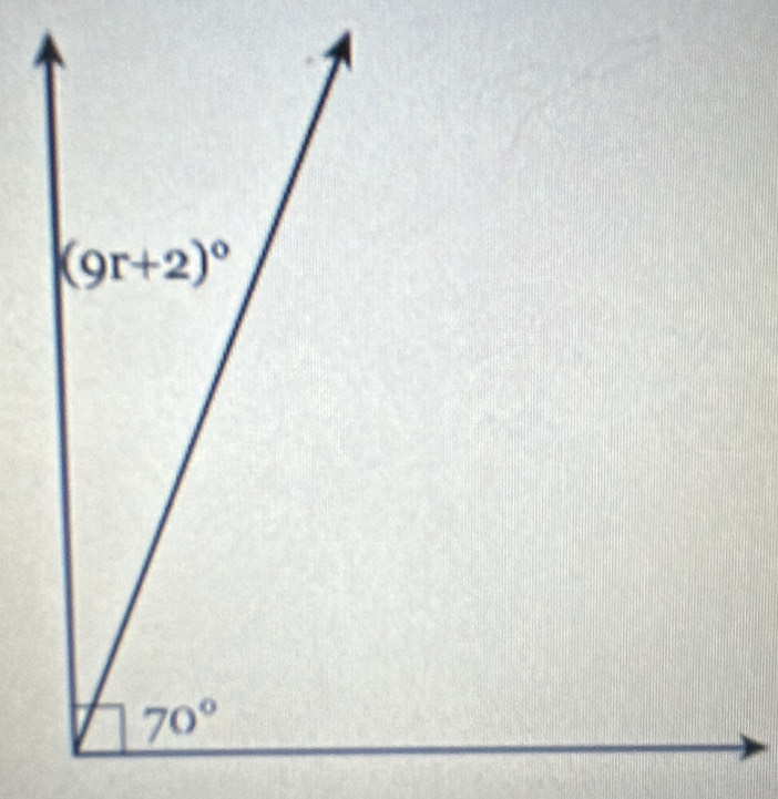 (9r+2)^circ 
70°