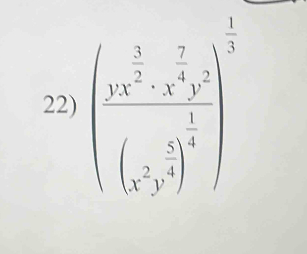 (frac x^(frac 5)2· x^(frac 1)4· x^(frac 5)4)^2