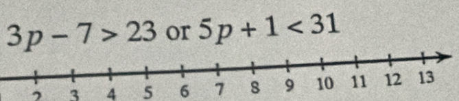 3p-7>23 or 5p+1<31</tex> 
, 3 4 5 6