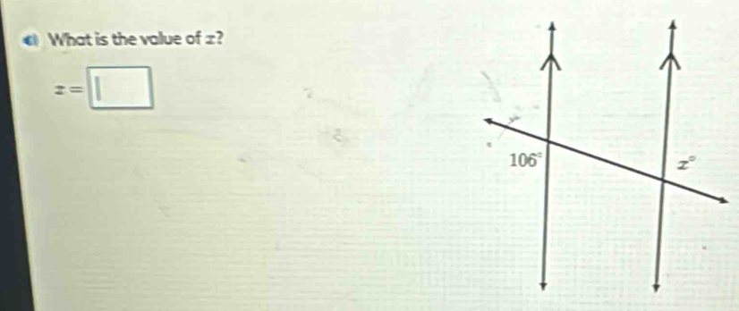 € What is the value of 1?
x=□