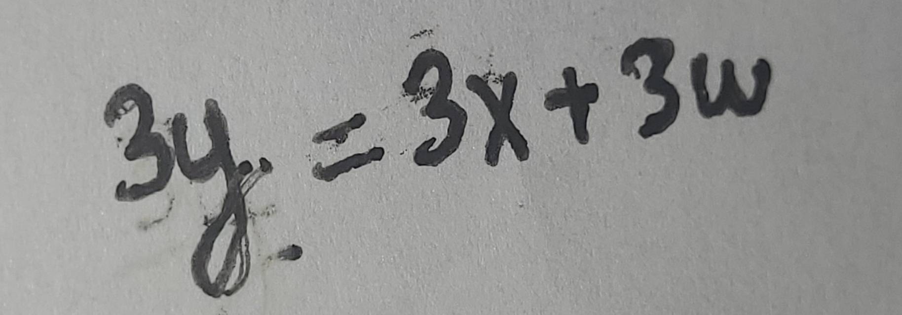 3y=3x+3w