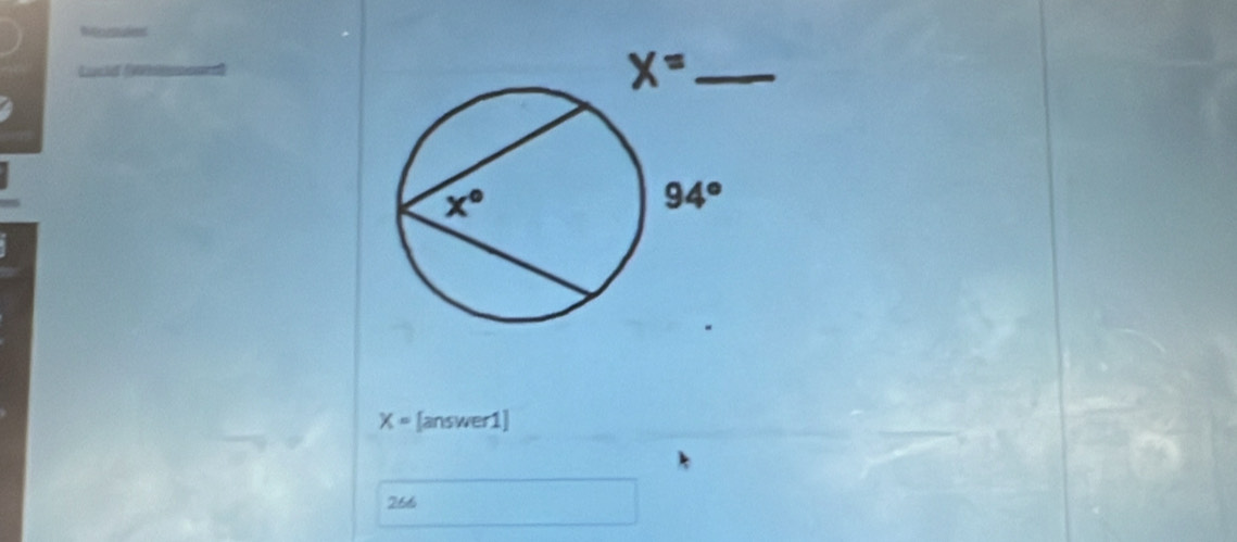 X= [answer1]
266