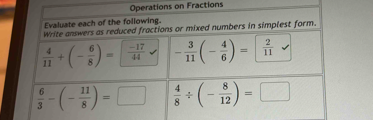 on Fractions