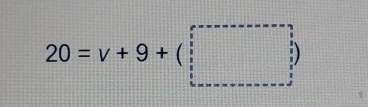 20=v+9+(□