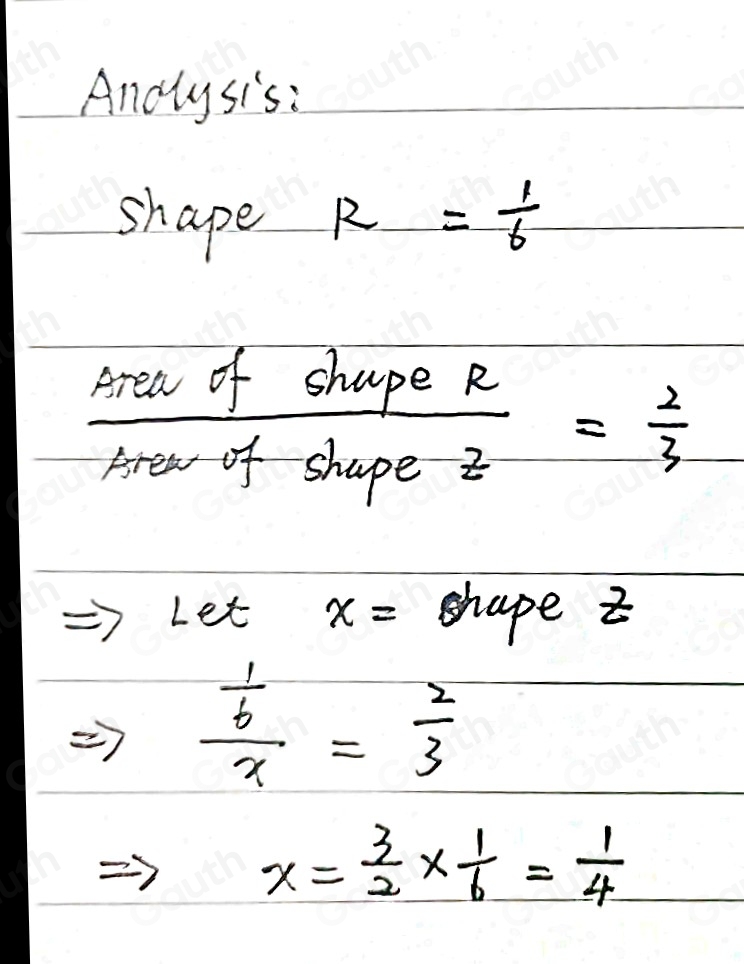 Solved: If Shape R represents 1/6 , what number does Shape Z represent ...