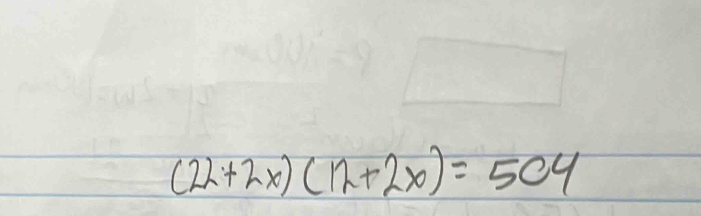 (22+2x)(12+2x)=504