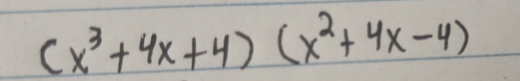 (x^3+4x+4)(x^2+4x-4)