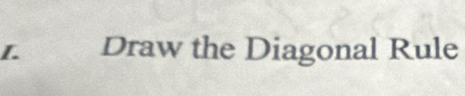 Draw the Diagonal Rule