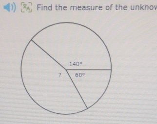 Find the measure of the unknov