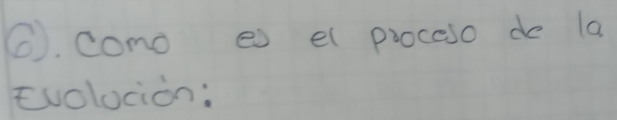 cono es el poceso do la 
Evolocion: