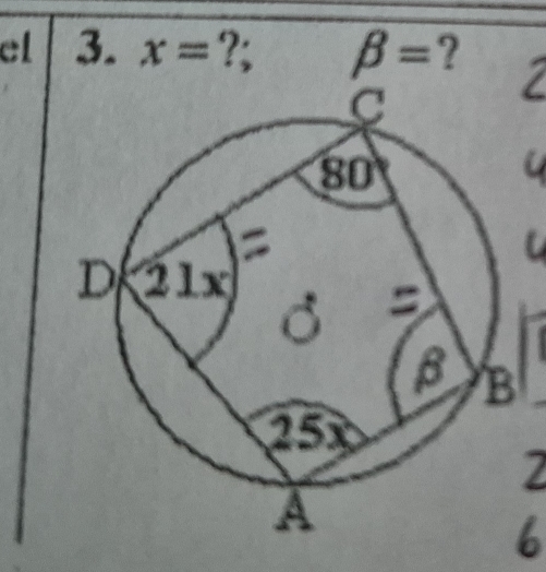 el 3. x= ?; beta = ?
6