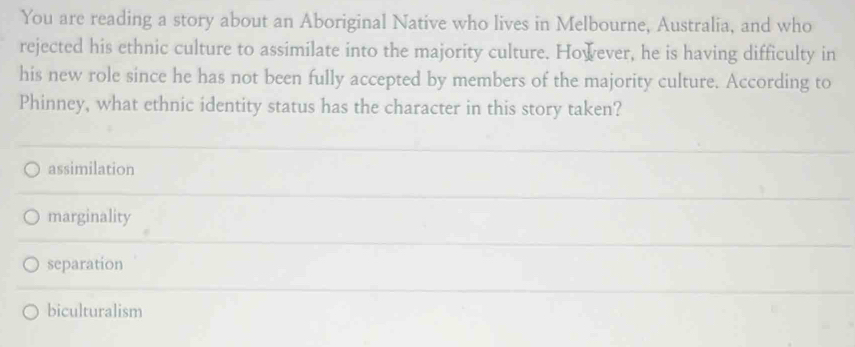 Solved: You are reading a story about an Aboriginal Native who lives in ...