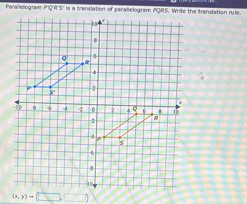 yping Lessons /  Be. 
Parallelogram P'Q'R'S'