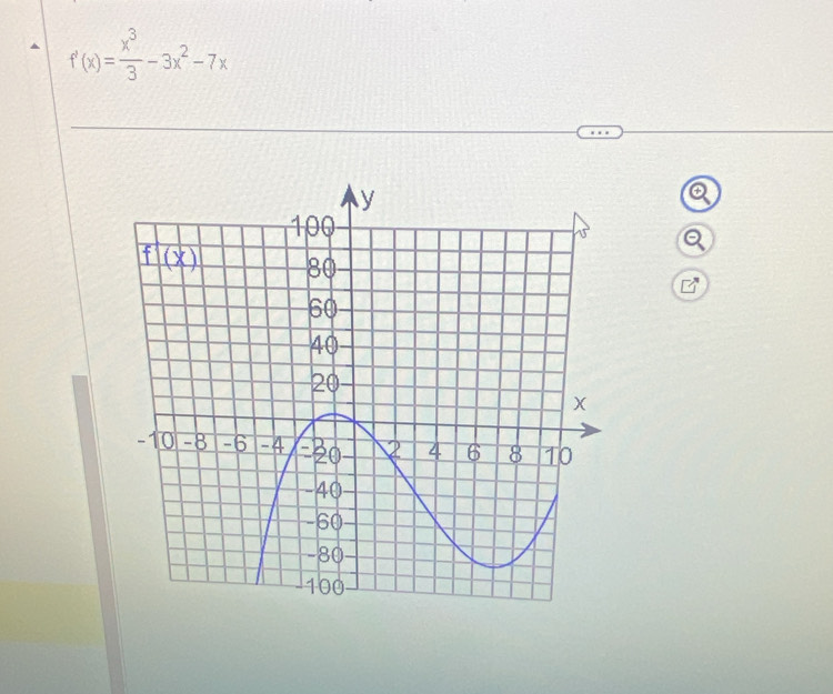 f'(x)= x^3/3 -3x^2-7x