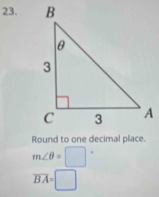 m∠ θ =□°
overline BA=□