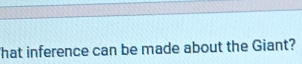 hat inference can be made about the Giant?