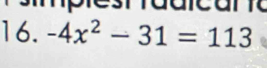 -4x^2-31=113