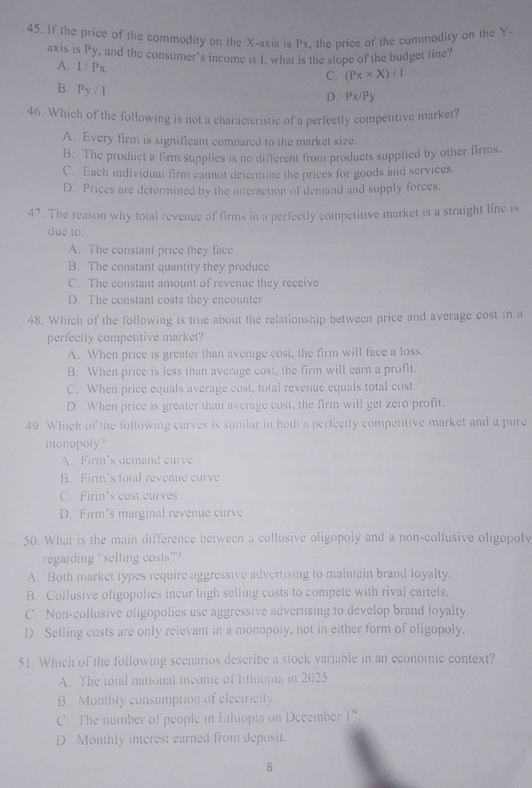 Résolu :If the price of the commodity on the X-axis is Px, the price of ...