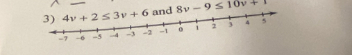 and 8v-9≤ 10v+1